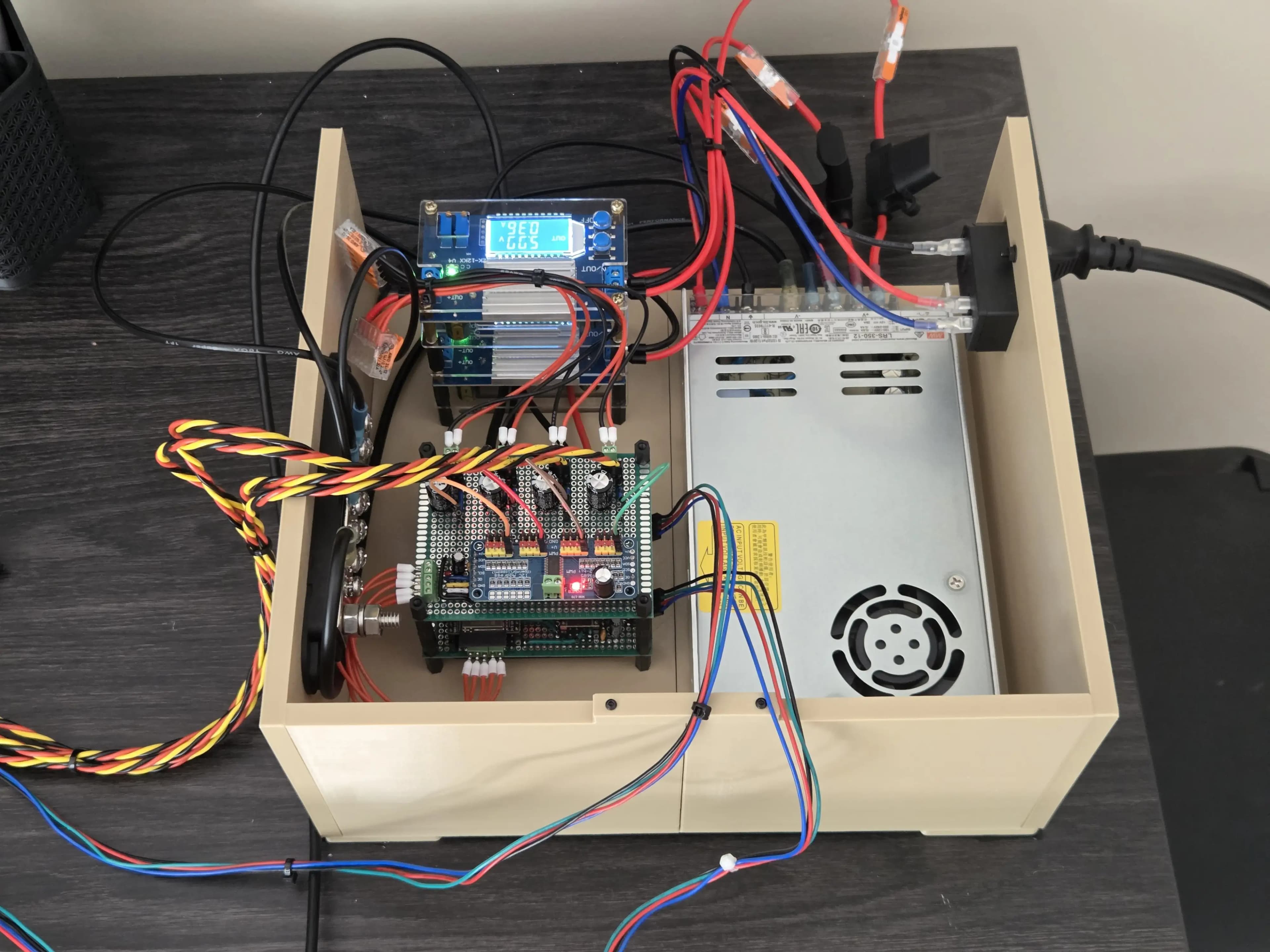Electronics - Case Photo of 3D printed box that holds the electronics