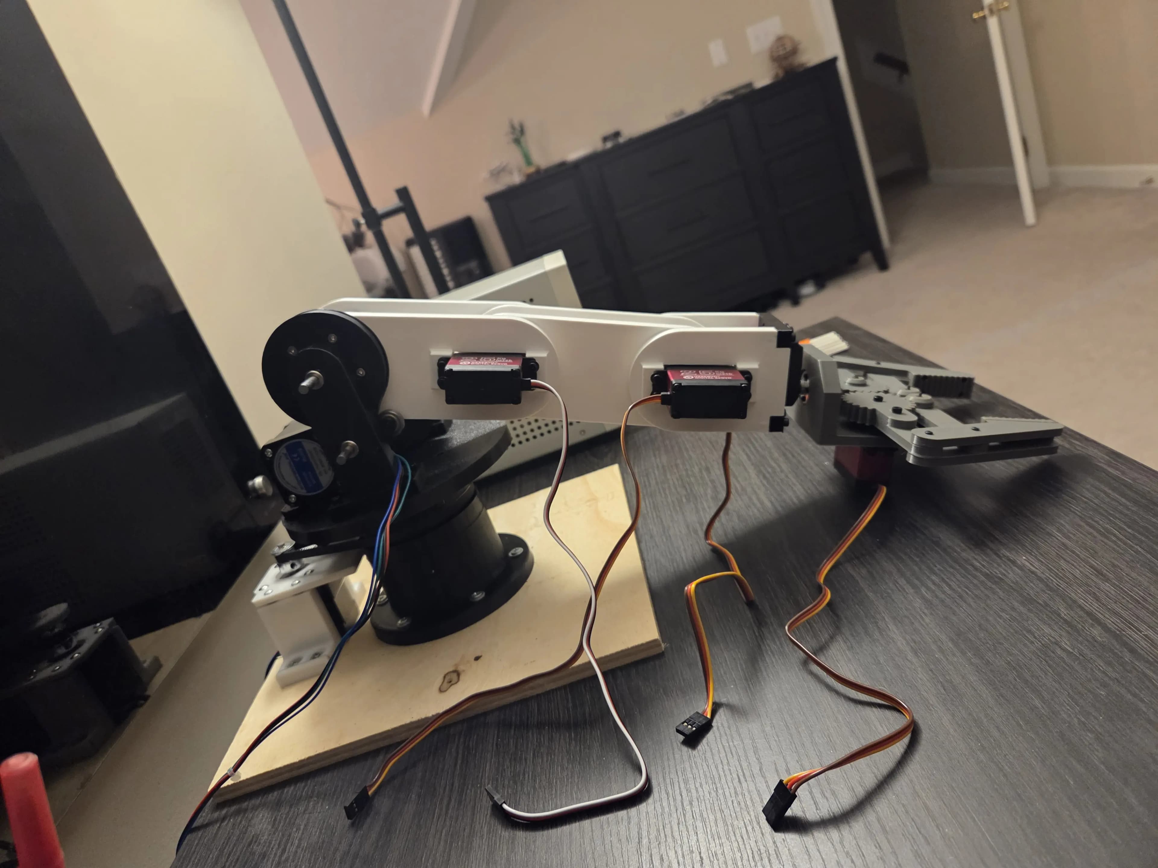 Build - Full Arm Picture of the completed arm with claw