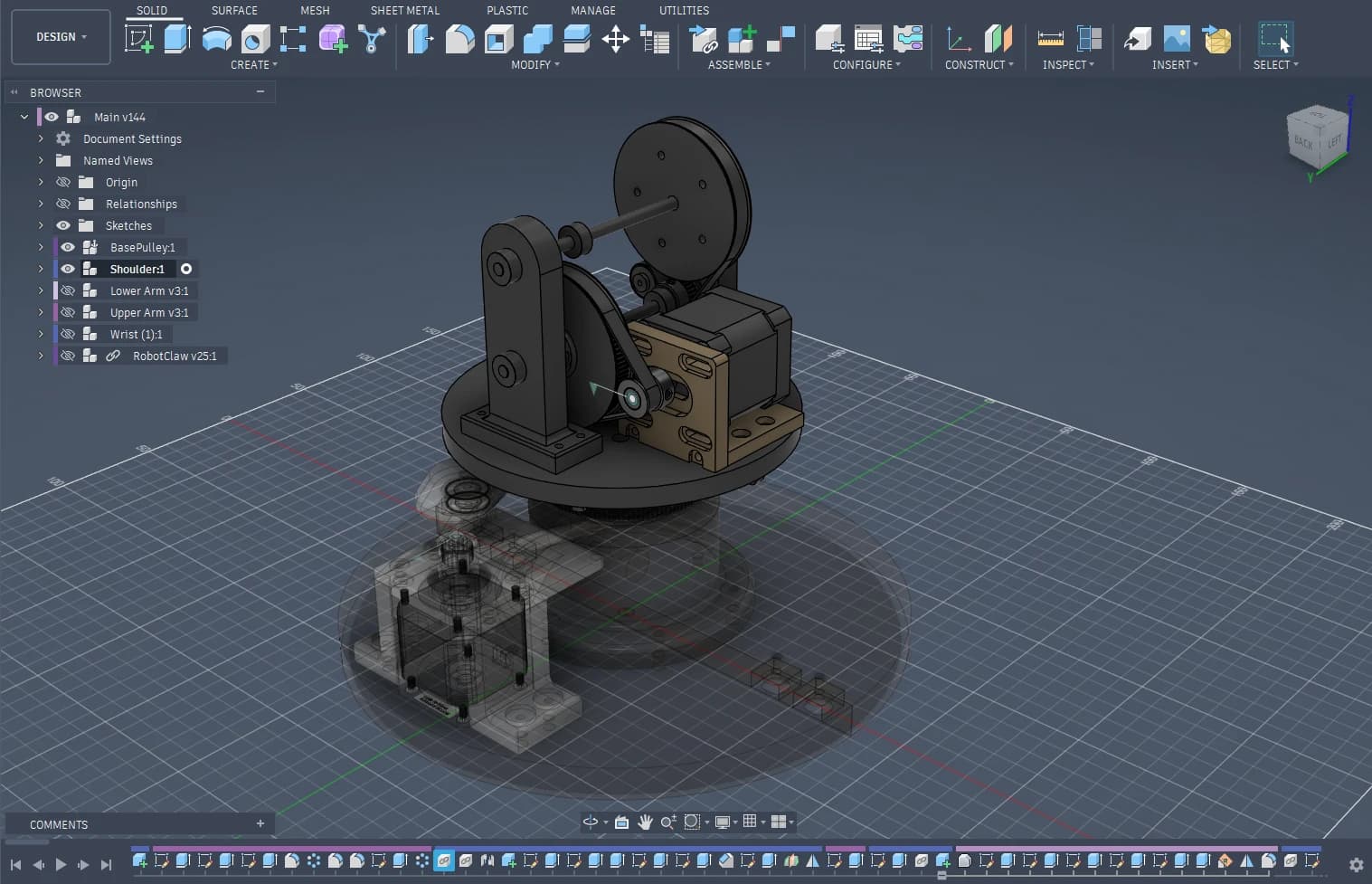 Robot Arm-Fusion-Shoulder Fusion screenshot of robot arm shoulder.